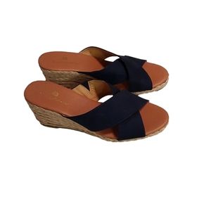 TOMMY BAHAMA NAVY BLUE STACY SUEDE WEDGES WOMEN'S SIZE 8.5